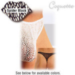 Lycra Thong with Side Clasps - Coquette - Spider Net Black / One Size