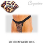 Backless Pouch - Coquette - Leopard Mesh / One Size