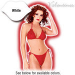 Heart Lace Bikini - Coquette - White / One Size