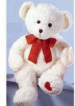Lovey Curly Bear - White / 17"