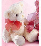 Sherry Rose Scented Beanbag Bear - Cream / 9"