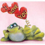 Toadily Yours Frog Figurines - SculptStone - I Love You