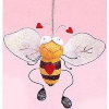 Love Springs Nylon Glitter Hanging / Springing Bugs - Bee