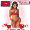 Patent Bra and Thong Set - Allure - Red / One Size