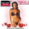 Lace Trimmed Leather 3 Piece Set - Allure - Black Leather / Red Lace - One Size