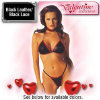 Lace Trimmed Leather 3 Piece Set - Allure - Black Leather / Black Lace - One Size