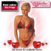 Leather and Fringe 2 Piece Set - Allure - Black Leather / Red Fringe - One Size