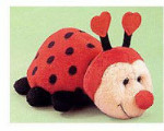 Love Bugs - Velour Beanbag Insects - Ladybug
