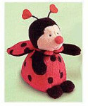 Bug Hugs - Plush Velour Beanbags - Ladybug