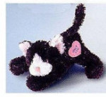 Flopples - Beanbag with Heart Message - Cassie - Cat / 7 1/2"
