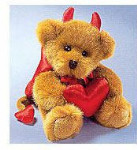 Dante - Devil Bear with Cape and Heart - 8"