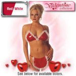 Hot Maid Outfit - Allure - Red/White - One Size