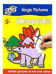 Magic Pictures Rub'n Colour Colouring Book - Dinosaurs