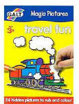 Magic Pictures Rub'n Colour Colouring Book - Travel Fun