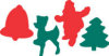 Sticky Shapes - Christmas - 225 pkg -
