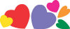 Sticky Shapes - Hearts - Package of 225 -