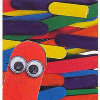 Jumbo Craft Sticks (Assorted Colors) - Package of 100 -