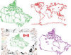 Cananda Geography Rubbing Plates - Package of 4 -