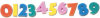 Number Dip and Print Sponges - 10 sponges -