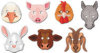 Farm Animal Mask - Package of 24 -