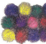 Glitter Pom Pom - Big - Package of 40