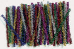 Chenille Tinsel Stems (Assorted Colors) - Package of 100