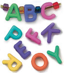 Manuscript Letter Beads (Assorted Colors) - Package of 288