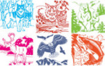 North American Animals Rubbing Plates - Package of 6