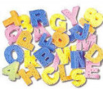 Combination Pack: Numbers and Letters Dip and Print Sponges - 36 Sponges