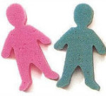 Human Shapes Dip and Print Sponges - 6 Sponges