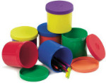 Colorful Containers - 6 Jars with Lids