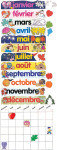 French Canadian Monthly Calendar Set