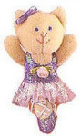 Spring Recital Finger Puppet - Bear Purple