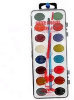 Watercolors with Brush and Plastic Hanging Case - 16 Colors