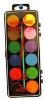Watercolors with Brush and Plastic Hanging Case - 12 Colors
