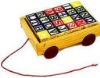 Wooden ABC Blocks On Wagon - 24 Pieces