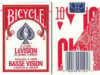 E-Z See Low Vision Playing Cards - (Rider Back) - Bicycle Brand - Red