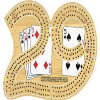 3 Track Cribbage Board - 29 Wood