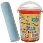 Jumbo Sidewalk Chalk Bucket - Six 4" Jumbo Size Chalk Sticks