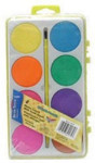 Jumbo Watercolors with Brush and Plastic Hanging Case - 8 Colors