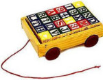 Wooden ABC Blocks On Wagon - 24 Pieces