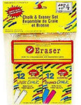 Chalk and Eraser Set - 2 Boxes of Chalk with Eraser