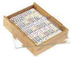 Double Twelve Domino Set - In Bamboo Case with Sliding Glass Top