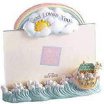 Gifts From Heaven: God Loves You Photo Holder - 6.5" X 6" X 2"