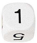 Numbers 1-6 - 7/8" - 22mm - Set of 25