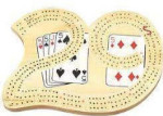 Cribbage 29 - Solid Wood - 3 Track Continuous