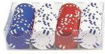 Poker Chips - Professional Clay Chips with Design - 100 Chips - 8 Grams