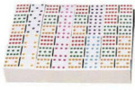 Double Twelve Domino Set - with Multi-Colored Dots 91 Pieces