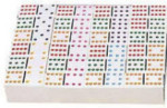 Double Twelve Domino Set - with Colored Dots - 91 Pieces