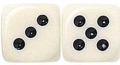 Ivory Dice - 5/8" - 16mm - Set of 50